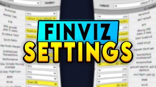 Best Finviz Screener Settings Find Stocks Before They EXPLODE [upl. by Iaj]