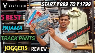 VANHEUSEN 5 BEST TRACK PANTS REVIEWbest quality joggers pajama track pant 🔥 [upl. by Plerre]