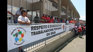 TPAs e portuários fazem manifestação no porto de Paranaguá [upl. by Ezirtaeb]