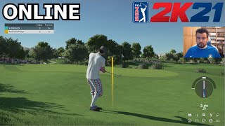 PGA TOUR 2K21 PS4  Partidos Online en dificultad Pro  GAMEPLAY en Español [upl. by Aikemit]