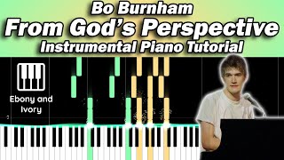 Bo Burnham  From Gods Perspective Piano Instrumental Tutorial on Synthesia [upl. by Arundell450]