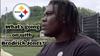 Whats going on with Brodrick Jones steelers steelersnation herewego pittsburghsteelers [upl. by Esiocnarf775]