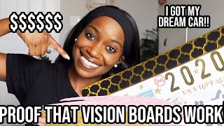 VISION BOARD SUCCESS STORY  HOW YOUR VISION BOARD 2020 CAN WORK  I have Receipts amp Proof [upl. by Brom]