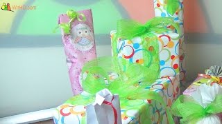 Weinflaschen als Geschenk verpacken  Geschenke einpacken Anleitung  Tutorial [upl. by Yrrah]