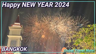 Bangkok New Years Fireworks 2024 Happy New Year 🇹🇭 Thailand [upl. by Squire]