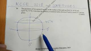 KCSE 2015  LATITUDES AND LONGITUDES [upl. by Oryaj]