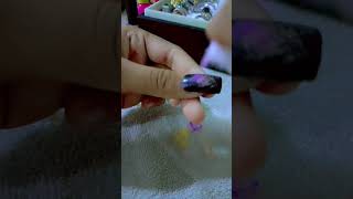 Glitter cotton nail art 🎨 [upl. by Jepson]