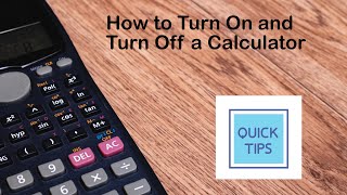 How to Turn On and Turn Off Casio 991MS Calculator [upl. by Llen]