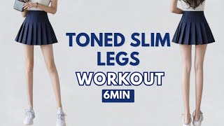 6 min TONED SLIM LEGS amp GLUTES BURN  Home Workout  No Equipment 49 [upl. by Ennayhc]