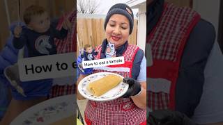 A quick tutorial on tamale eating tamales mexicanfood food yummy [upl. by Clapp]