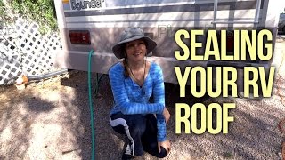 RV Living Patching up Your Rubber Roof [upl. by Willet]