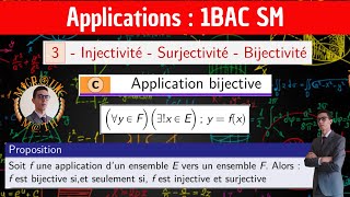 Application bijective bijectivité — Les applications — 1 BAC SM [upl. by Ibloc]