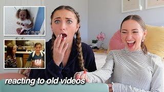 Twins REACT to funny childhood videos  Brooklyn amp Bailey [upl. by Ynehpets]