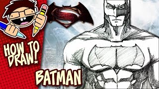 How to Draw BATMAN BATMAN v SUPERMAN DAWN OF JUSTICE StepbyStep Tutorial [upl. by Thadeus]