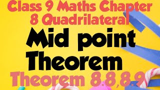 Mid point Theorem Class 9 Math Chapter 8 Quadrilaterals [upl. by Selle]