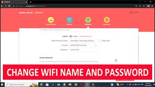 How to Change WiFi Name and WiFi Password in Mercusys Router [upl. by Lemert]