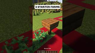 3 Starter Farms  Minecraft shorts minecraft farm [upl. by Pitts]