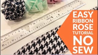 Easy RIBBON ROSES Flowers  NO SEWING  TUTORIAL  Perfect for any season [upl. by Clemente]