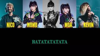 Babymetal x Electric Callboy RATATATA Color coded lyrics Romaji Japanese and English Translation [upl. by Alyce]