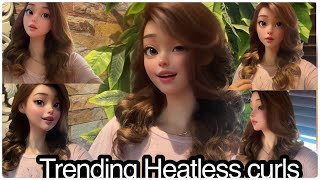 Heatless Curls Overnight2024Heqtless Curls Woth Socks TutorialAcheive BlowDry Look Without Heat [upl. by Matless]