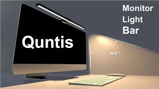 Quntis Computer Monitor Lamp Screen With Monitor Light Bar [upl. by Noicnecsa]