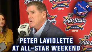 Peter Laviolette Talks New York Rangers at AllStar Weekend [upl. by Ardnohs18]