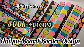 Display Board Border Design  Bulletin Board  Decoration Ideas for school Ep 28 maheesdecor [upl. by Enneite]