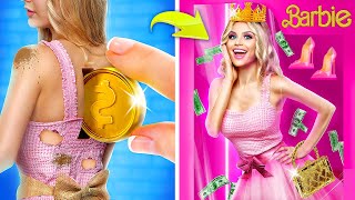 De Barbie Pauvre à Barbie Riche 💔 Défi de Relooking de Poupées 💸 [upl. by Seif925]