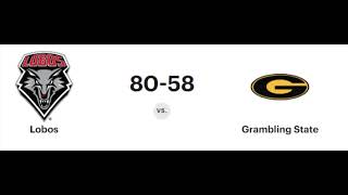 2024 11 21 UNM Mens Basketball vs Grambling State pre and post game radio [upl. by Naaitsirhc637]