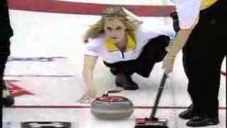 Jennifer Jones Best Curling Shot [upl. by Ynohtnaleahcim]