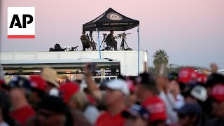 Man with loaded gun arrested at checkpoint near Trumps California rally [upl. by Lucine]