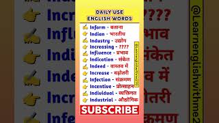 Daily use English word meanings  vocabulary words ☺️ learn spoken english  dictionary shorts [upl. by Fitalludba]