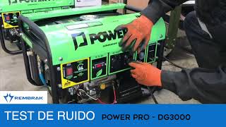 Generador a gas Power Pro DG3000  Test de ruido [upl. by Flem]