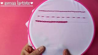 embroidery for beginners part 3  chain stitch [upl. by Araas]