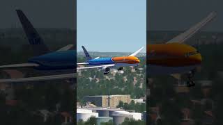 Landing at Amsterdam Airport airplane [upl. by Eseilana]