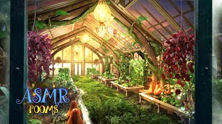 Herbology Greenhouse  Harry Potter Inspired Ambience  Plants Cutting Pages  Soft 3D soundscape [upl. by Rehtaef580]