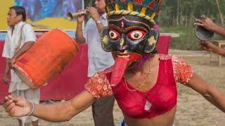 Evil Forces West Bengal folk gomira dance festival performance like cho nach purulia  গোমিরা মুখোশ [upl. by Gnivri]