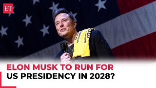 Elon Musk to run for Presidency in 2028 Tesla boss reveals why he cant become US President [upl. by Eilsel501]