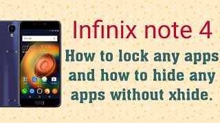 Infinix note 4 Oreo updatetricks to hide apps without xhide [upl. by Atineb852]