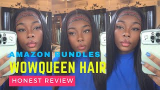 AMAZON HAIR  🎀 WowQueen Bundles Quick weave and honest review [upl. by Phyl]