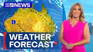 Australia Weather Update Warm temperatures expected for parts of the country  9 News Australia [upl. by Lorn334]