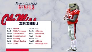 Inside Look Ole Miss Rebels 2024 SEC Schedule Reaction  The Fan Attic [upl. by Naggem]