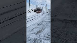 Swissmountain train Matterhorn train from Gornergrat🇨🇭Zermattalpstrainrideshorts [upl. by Ahseik]