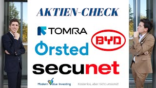 Secunet  Tomra Systems  BYD amp Orsted im AktienCheck [upl. by Ame772]