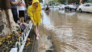 Battling the Flood Unclogging City Drains in Action [upl. by Krishna52]