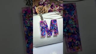 Resin Alphabate Keychain 💜 M Letter Keychain 💜 Letter Keyring 💜 [upl. by Shermy]