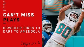 Brock Osweiler Rolls Out amp Fires TD Dart to Danny Amendola [upl. by Rellek]