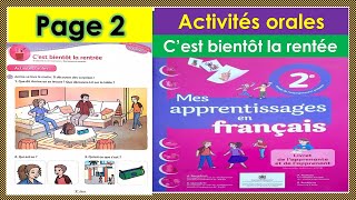 Activés orales cest bientôt la rentée dire bonjour mes apprentissages en français 2aep page 2 [upl. by Hightower199]