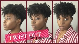 TWIST OUT SUR CHEVEUX COURT CRÉPUS avec la gamme Kinkycurly [upl. by Leacim859]