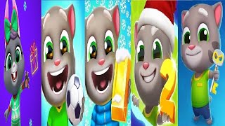 TALKING TOM GOLD RUN 2 VS TOM GOLD RUN 1 New Update VS Christmas 2023 VS TALKING TOM SPLASH FORCE [upl. by Neerual]